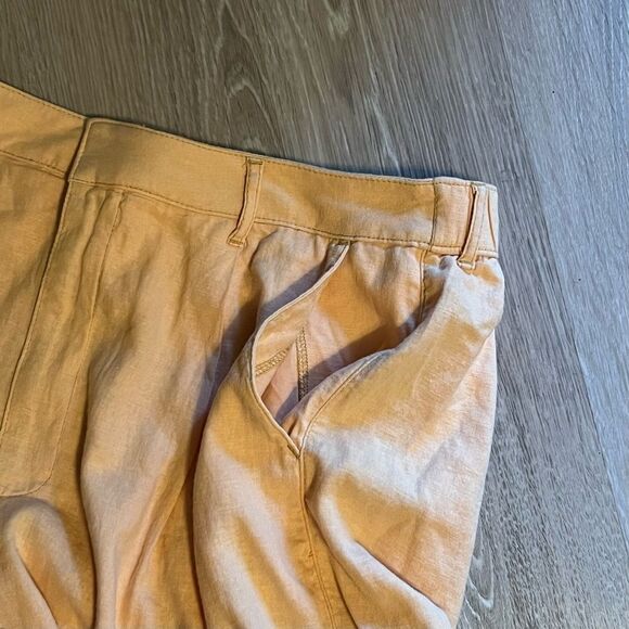 Abercrombie & Fitch linen Bermuda Tailored Orange shorts L NWT - Picture 13 of 14